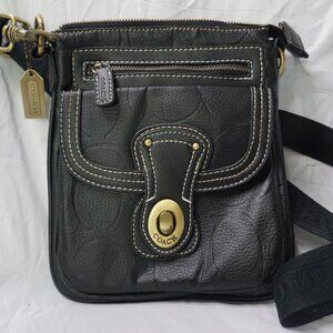 Coach Black Leather Purse Satchel Crossbody